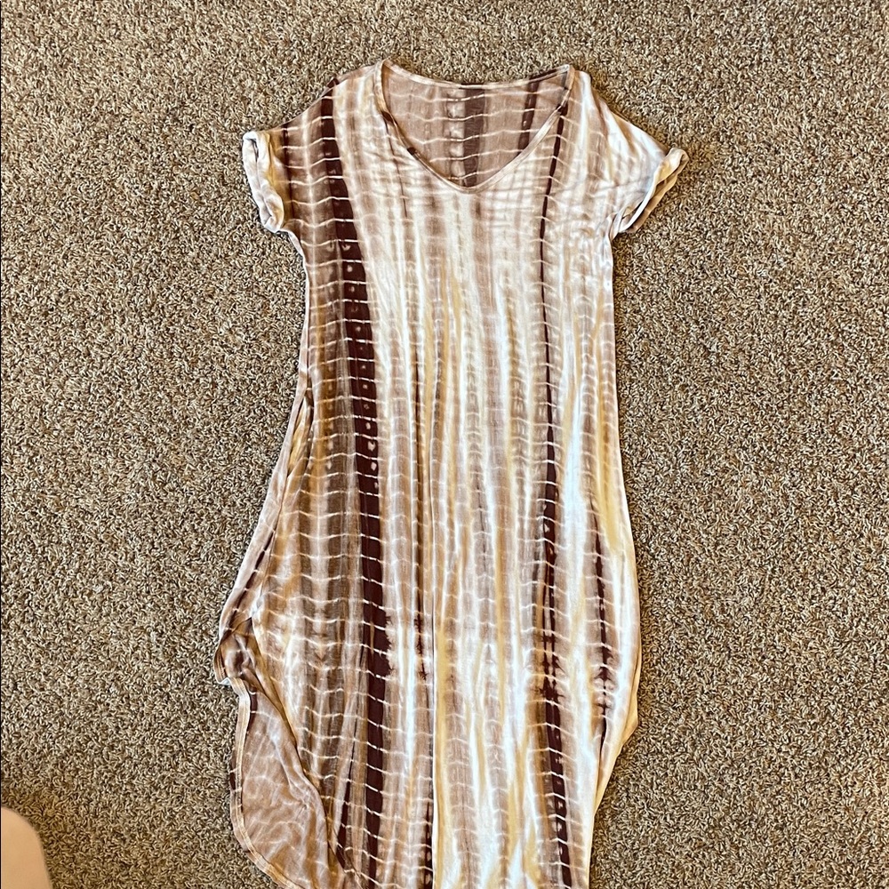 Striped Short Sleeve Dress